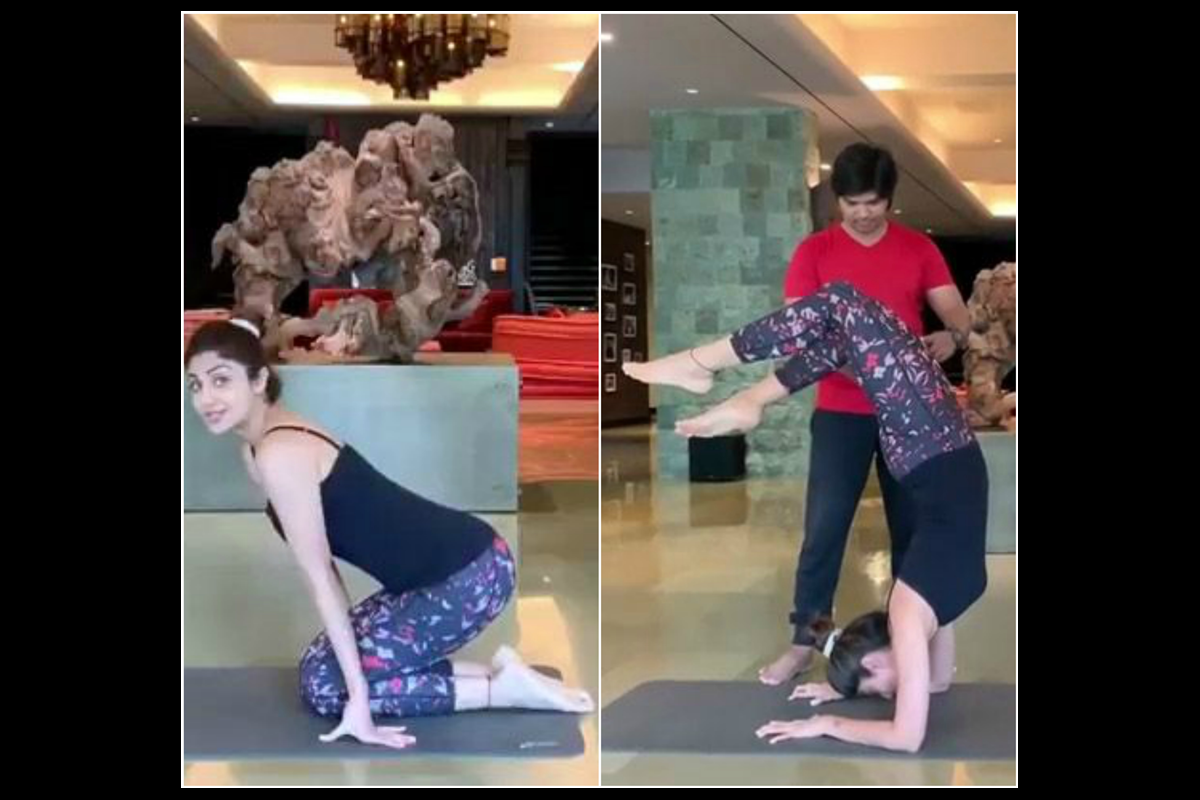 Shilpa Shetty sets fitness goals, nails Vrischikasana pose