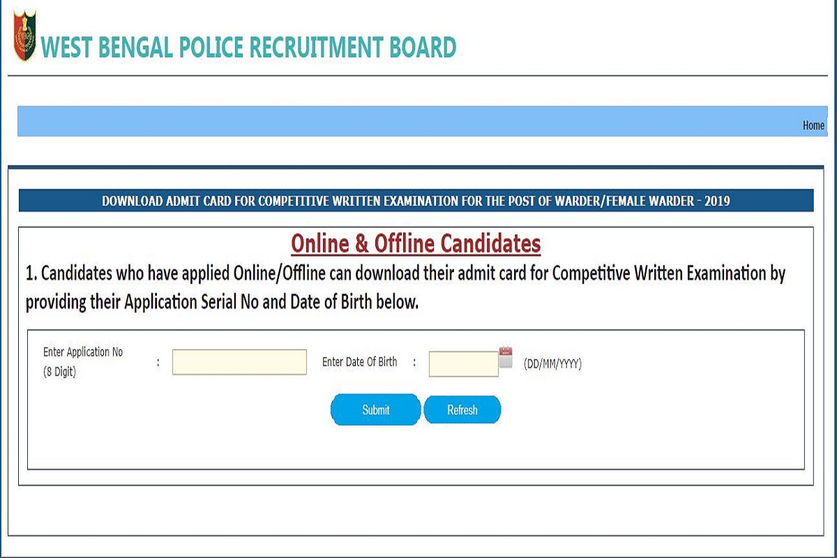 West Bengal Police Warder admit cards 2019 released at wbpolice.gov.in | Direct link available here