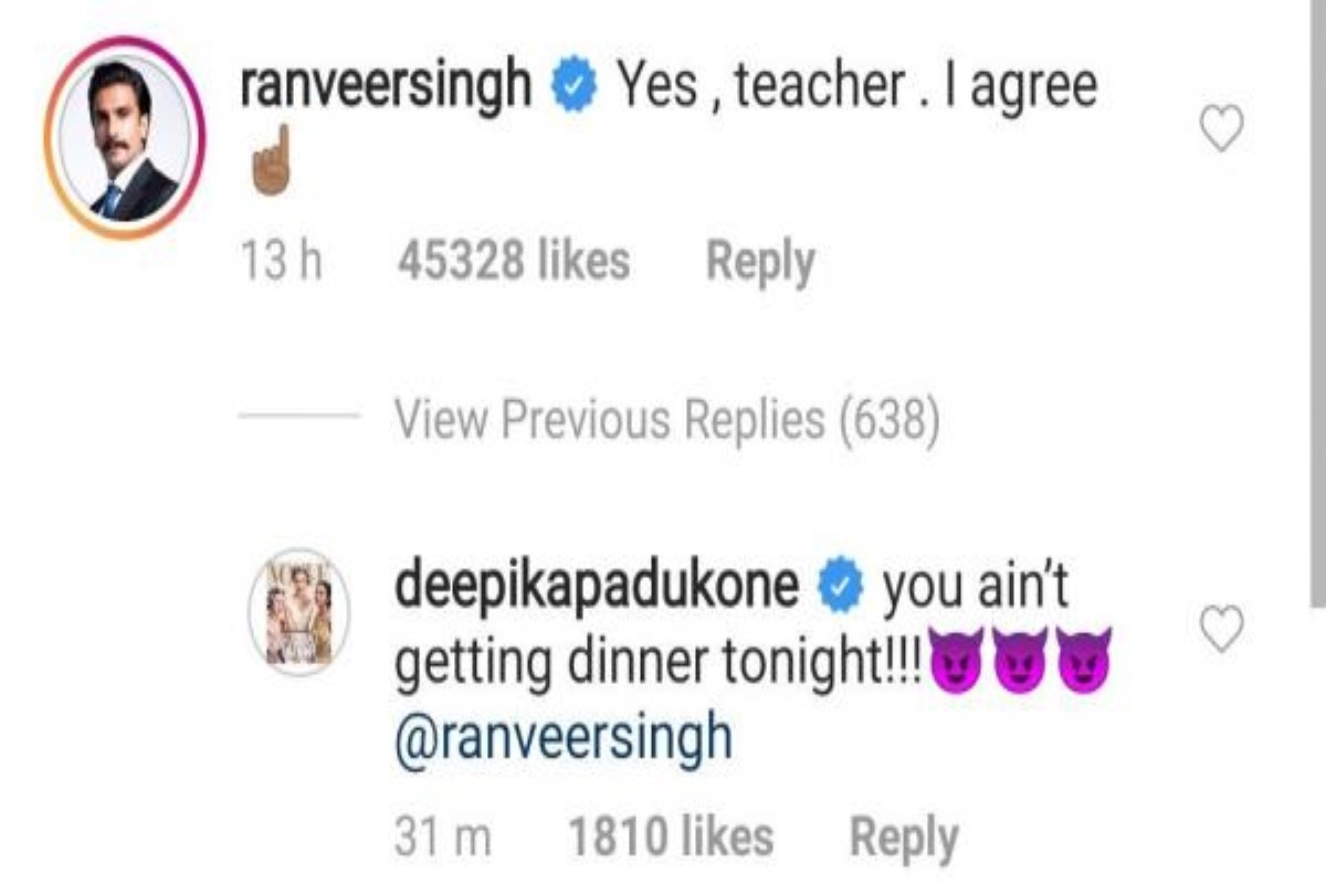 Deepika Padukone. Ranveer Singh, Instagram, Funny banter, 83, Takht, Chhapaak