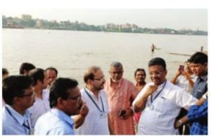 KMC, KoPT officials inspect Ganga ghats, make preparations for immersion