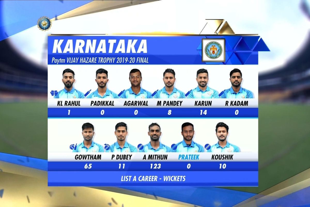 Karnataka beat Tamil Nadu by 60 runs to lift fourth Vijay Hazare Trophy