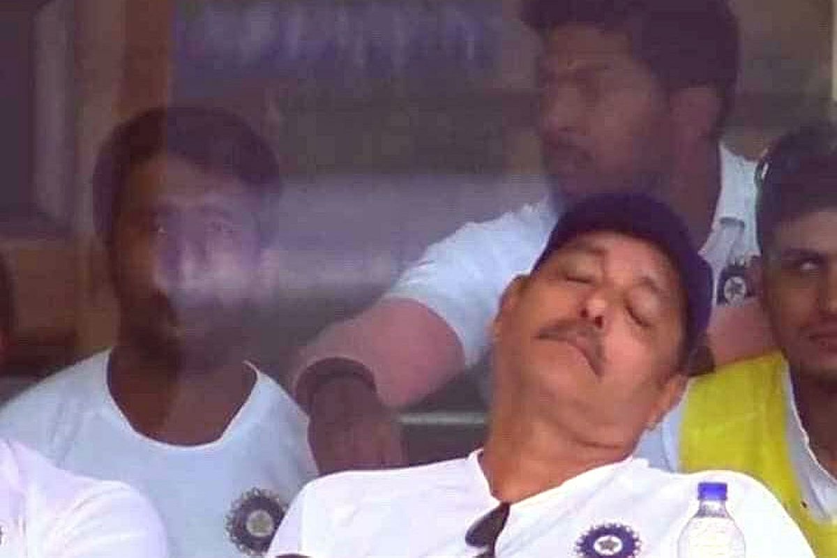 Ravi Shastri’s napping image becomes subject of jokes on social media