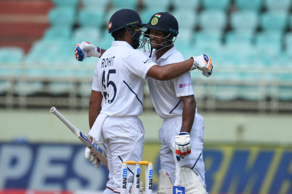 Vizag Test Day 1: Rohit Sharma’s ton helps India dominate; rain forces early stumps