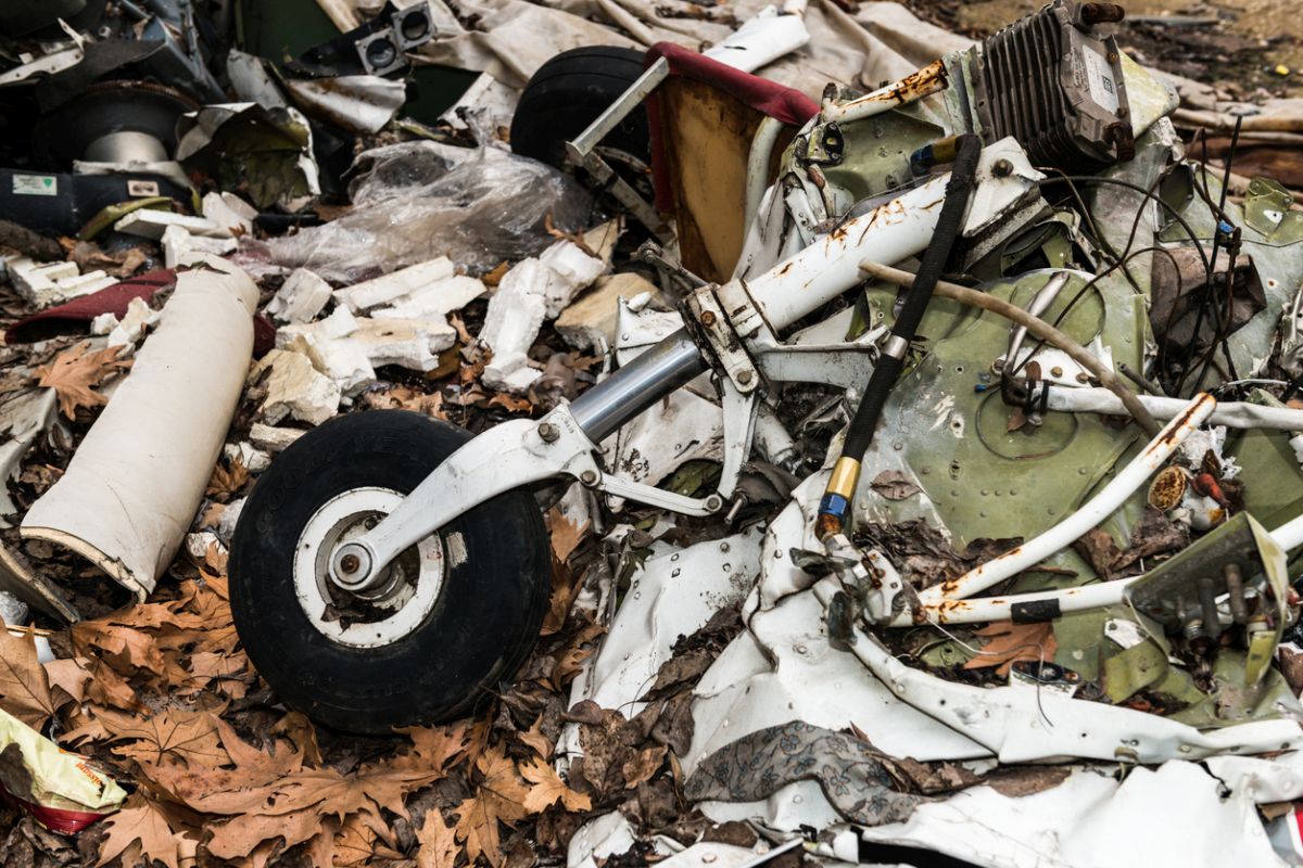 IAF chopper evacuates wreckage of crashed civilian aircraft from Kedarnath