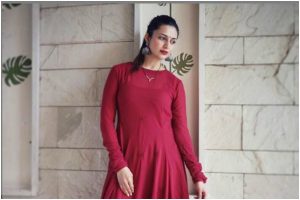 TV actor Divyanka Tripathi celebrates festive season in red