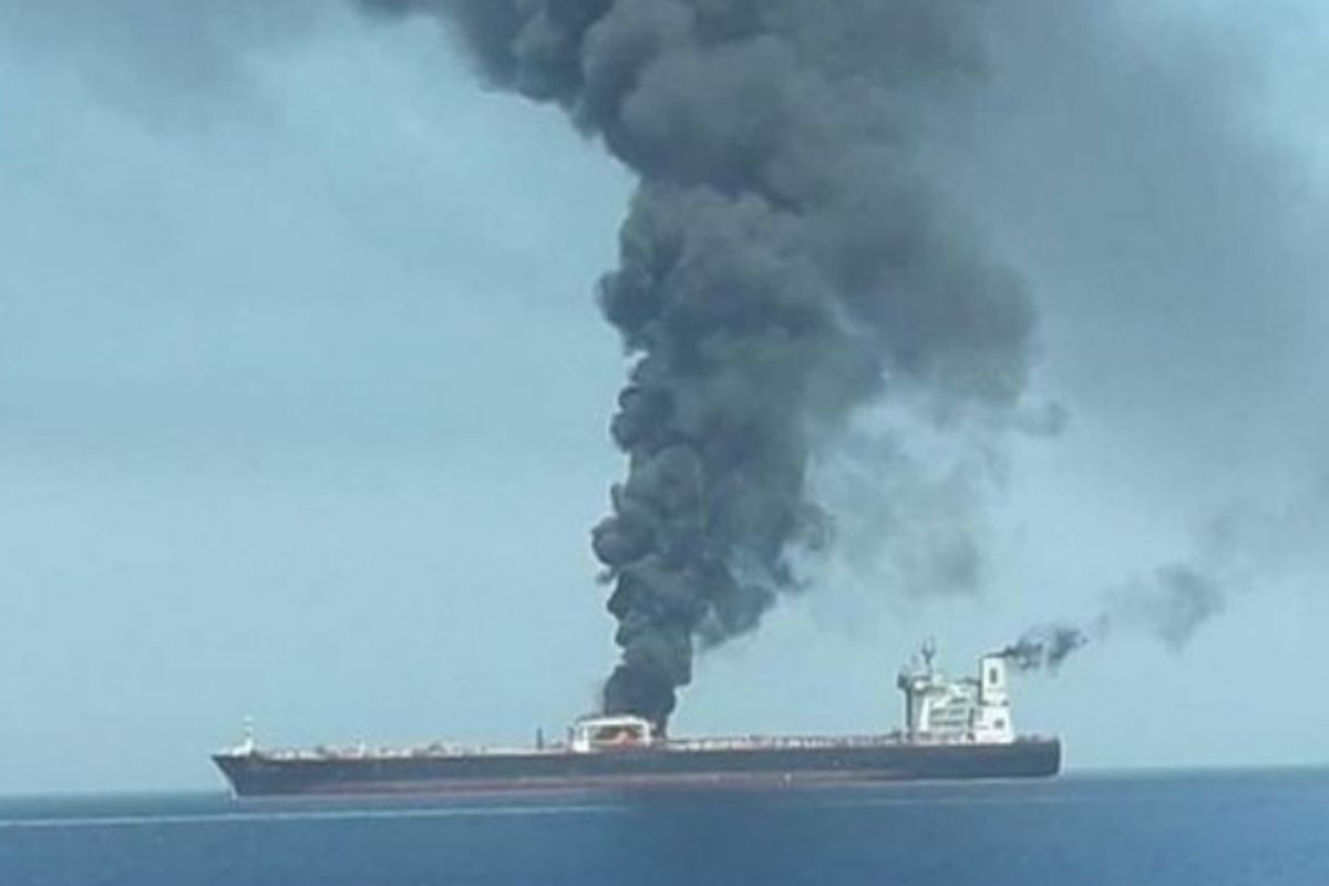 Iran oil tanker on fire after blasts, hit by 2 missiles off Saudi Arabia coast: Reports