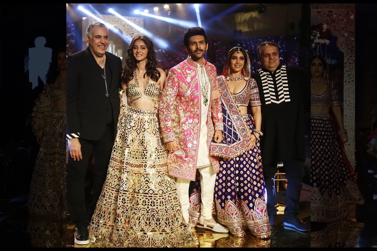 Kartik Aaryan, Bhumi Pednekar, Ananya Panday look royal as they walk at Abu Jani-Sandeep Khosla show