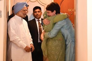 Priyanka Gandhi tweets picture with Sheikh Hasina, captions it “overdue hug”