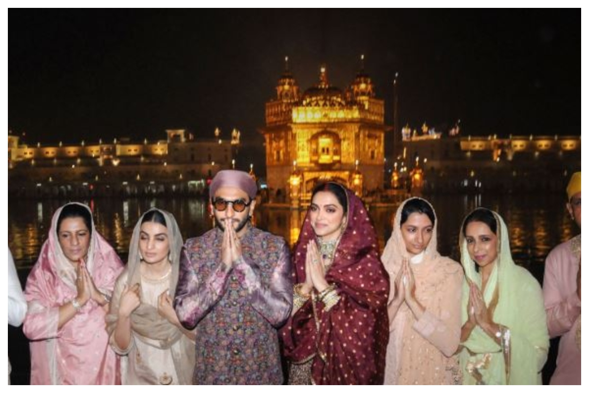 Deepika Padukone, Ranveer Singh visits Golden Temple post 1st wedding anniversary