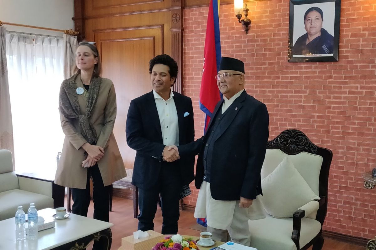 Sachin Tendulkar bats for brain development in Kathmandu