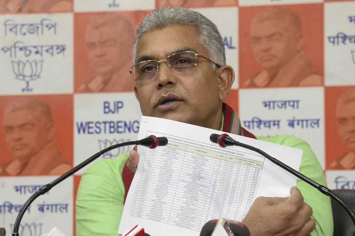 Mamata Banerjee indulging in cheap politics in tangling with Governor, says Dilip Ghosh