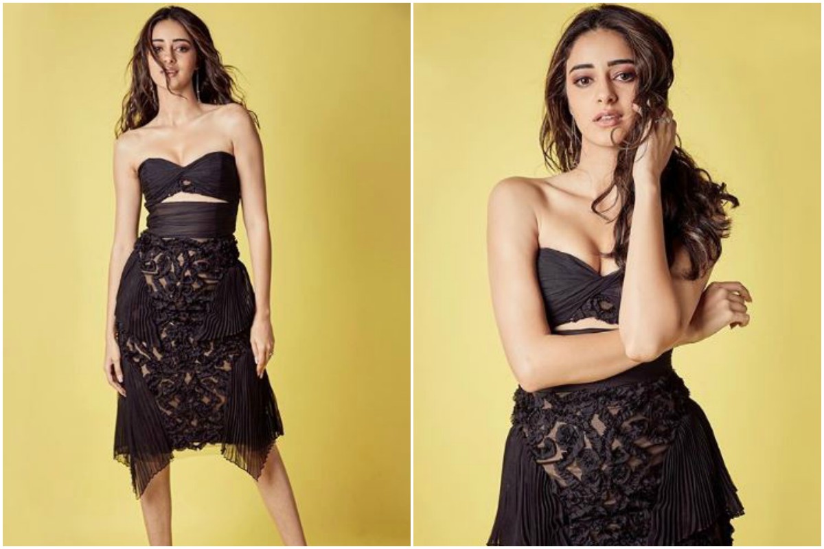 Ananya Panday looks dazzle as she flaunts her black off-shoulder dress