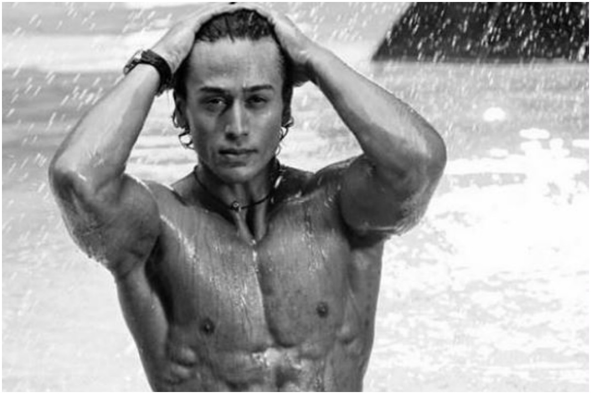 Tiger Shroff flaunts his washboard abs in monochrome picture