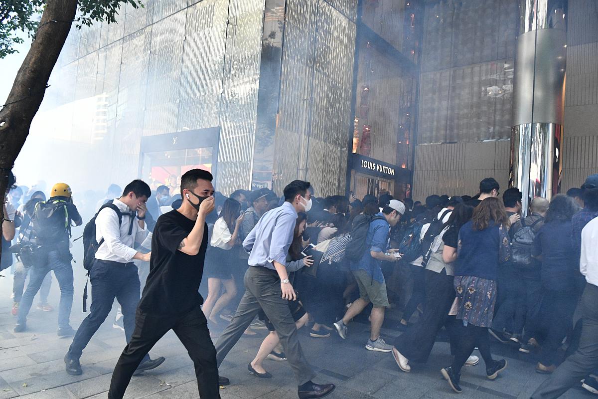 Hong Kong protests: Police shoots at protester in chest during morning clashes