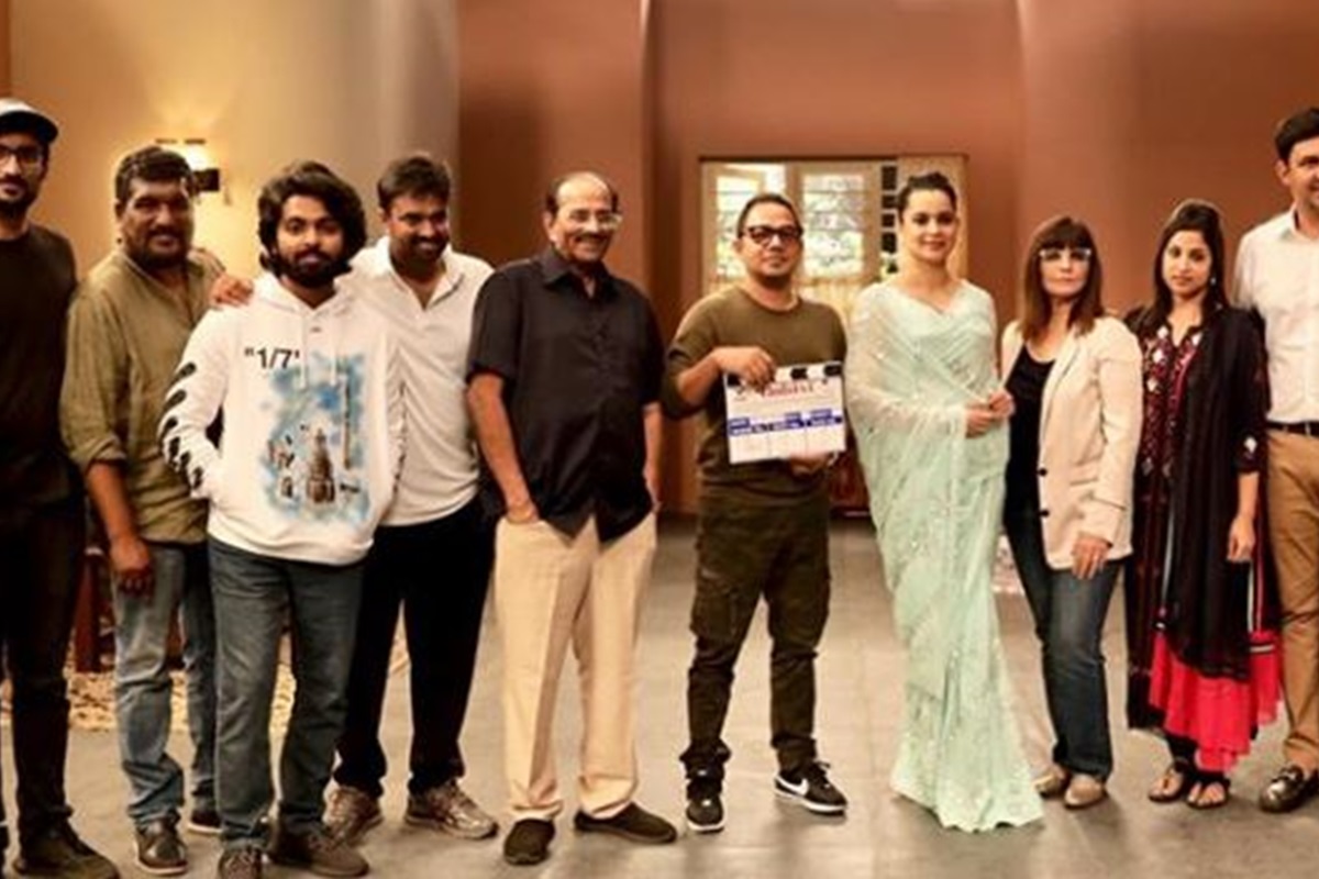 Actress Kangana Ranaut starts shooting for Jayalalithaa biopic ‘Thalaivi’