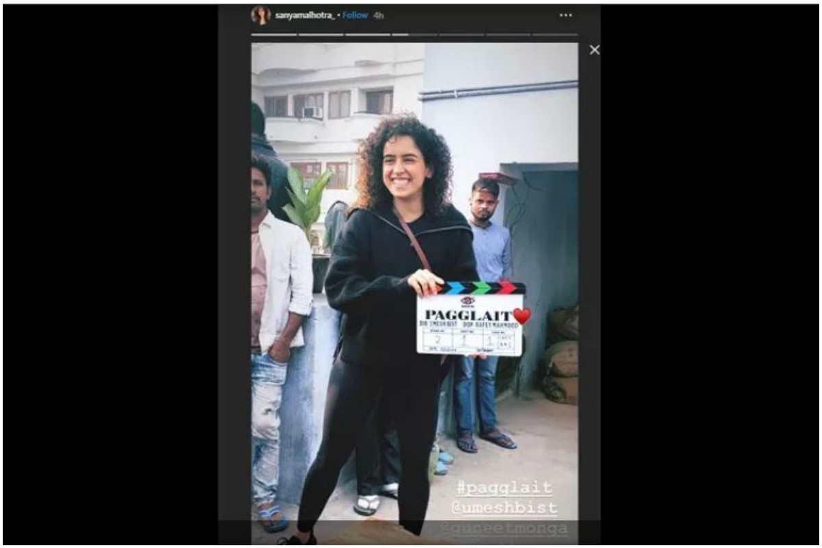 Sanya Malhotra begins shooting for next film titled ‘Pagglait’