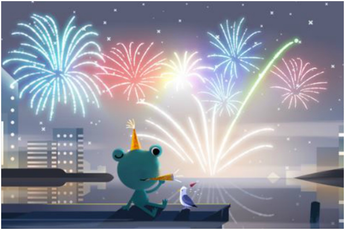 Google marks New Year’s Eve 2019; celebrates it with weather frog and fireworks