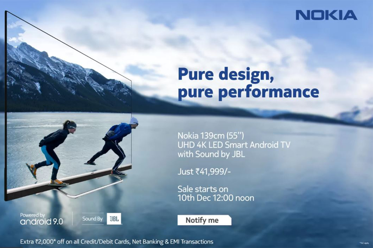 Nokia 55-inch smart TV with JBL audio launched by Flipkart