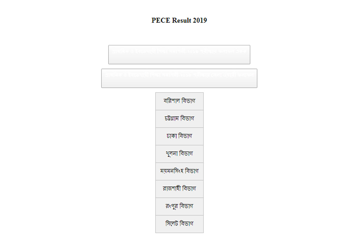 PEC result 2019, passing percent released on result.dpe.gov.bd | Website not working properly