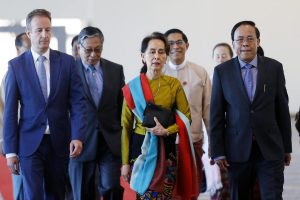 Aung San Suu Kyi departs for Rohingya genocide hearings at International Court of Justice