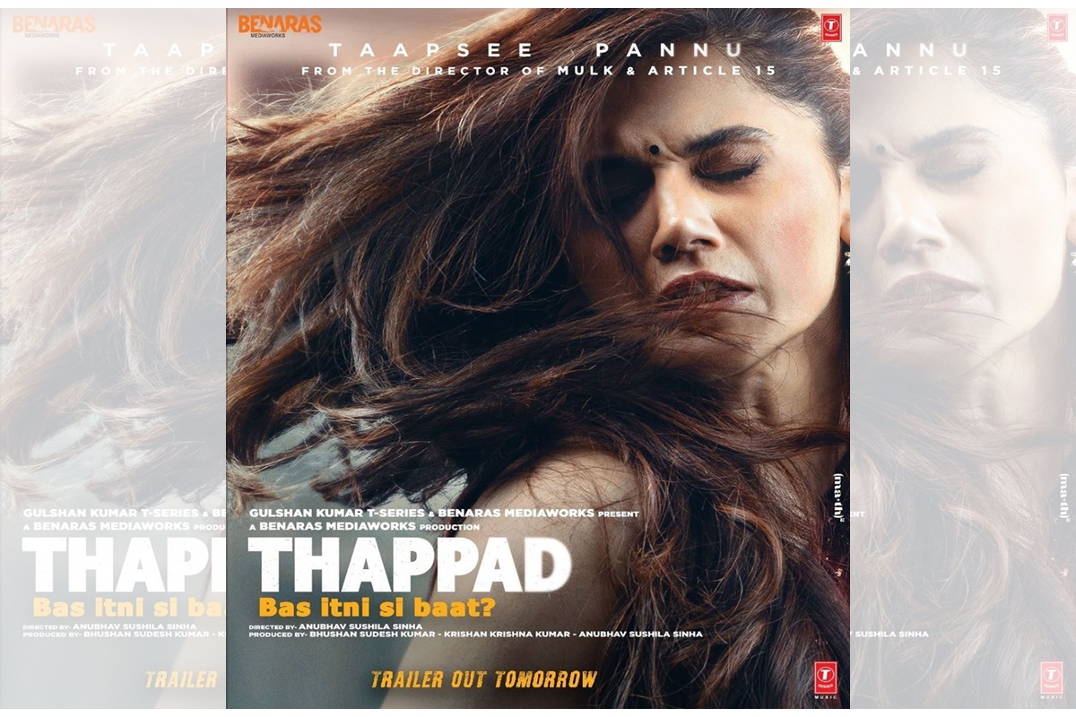 Thappad, Taapsee Pannu, Anubhav Sinha, Mulk, Thappad poster, Thappad trailer, Shabaash Mithu,