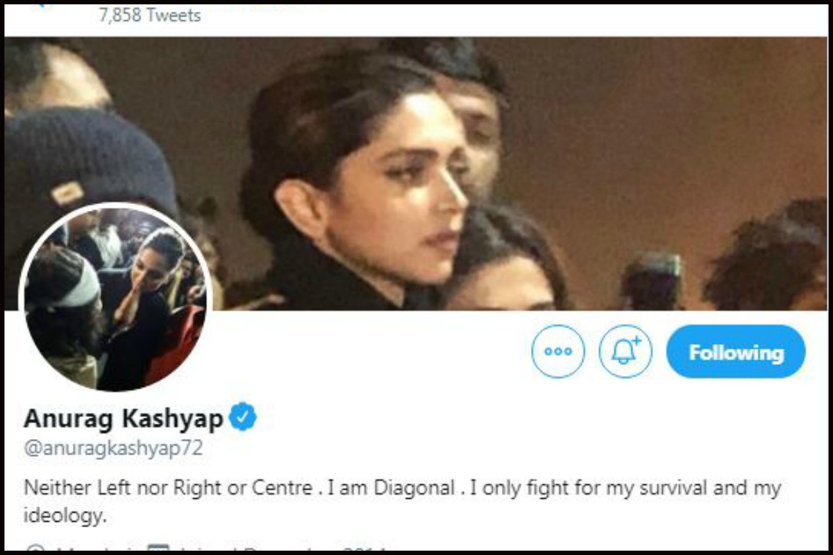 Anurag Kashyap changes Twitter profile pic to that of Deepika Padukone