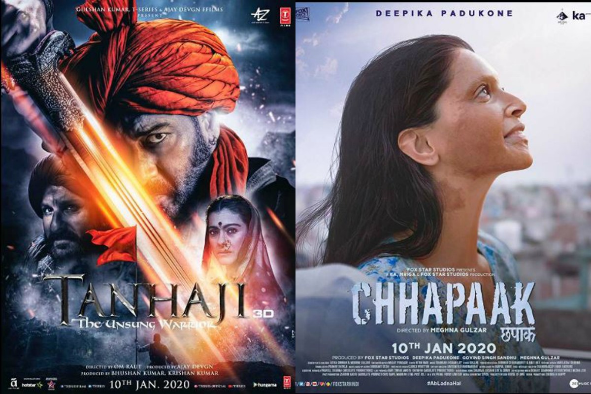 Tanhaji, Tanhaji: The Unsung Warrior, Chhapaak, Chhapaak box office, Tanhaji box office, Taran Adarsh, Chhapaak review
