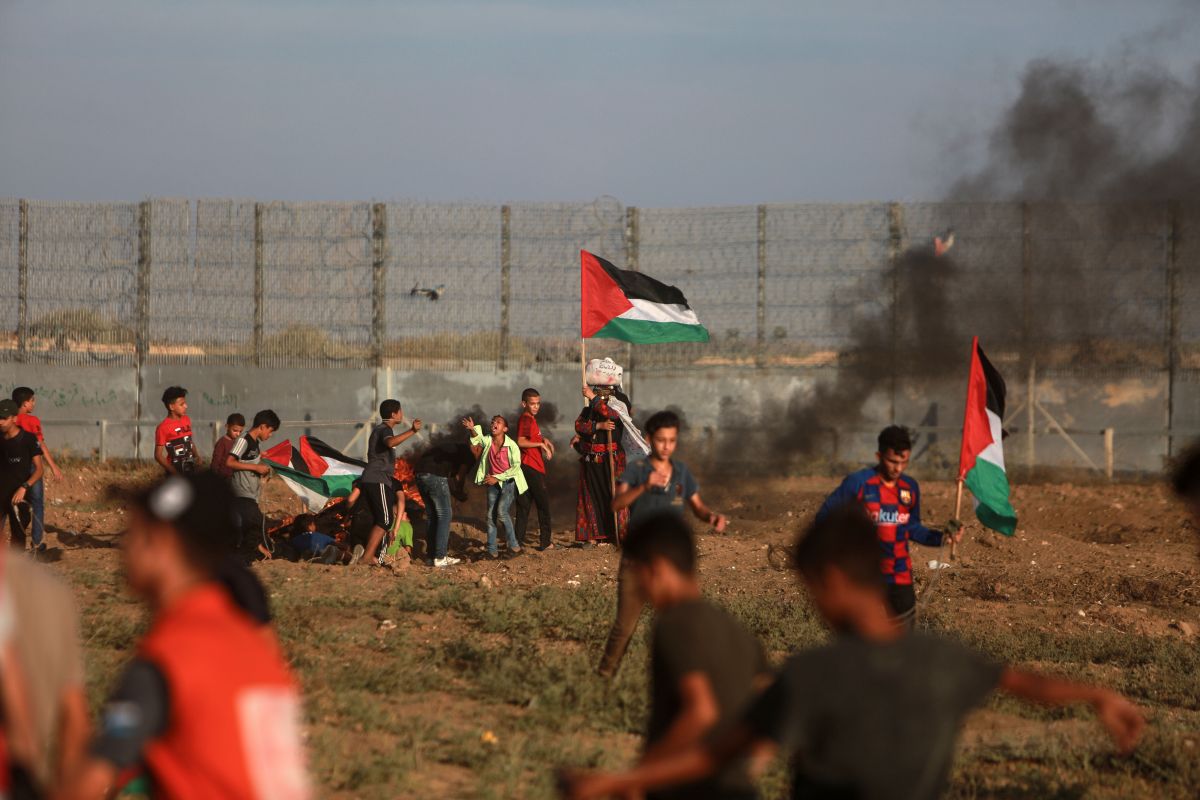 Palestinian protestors, West Bank