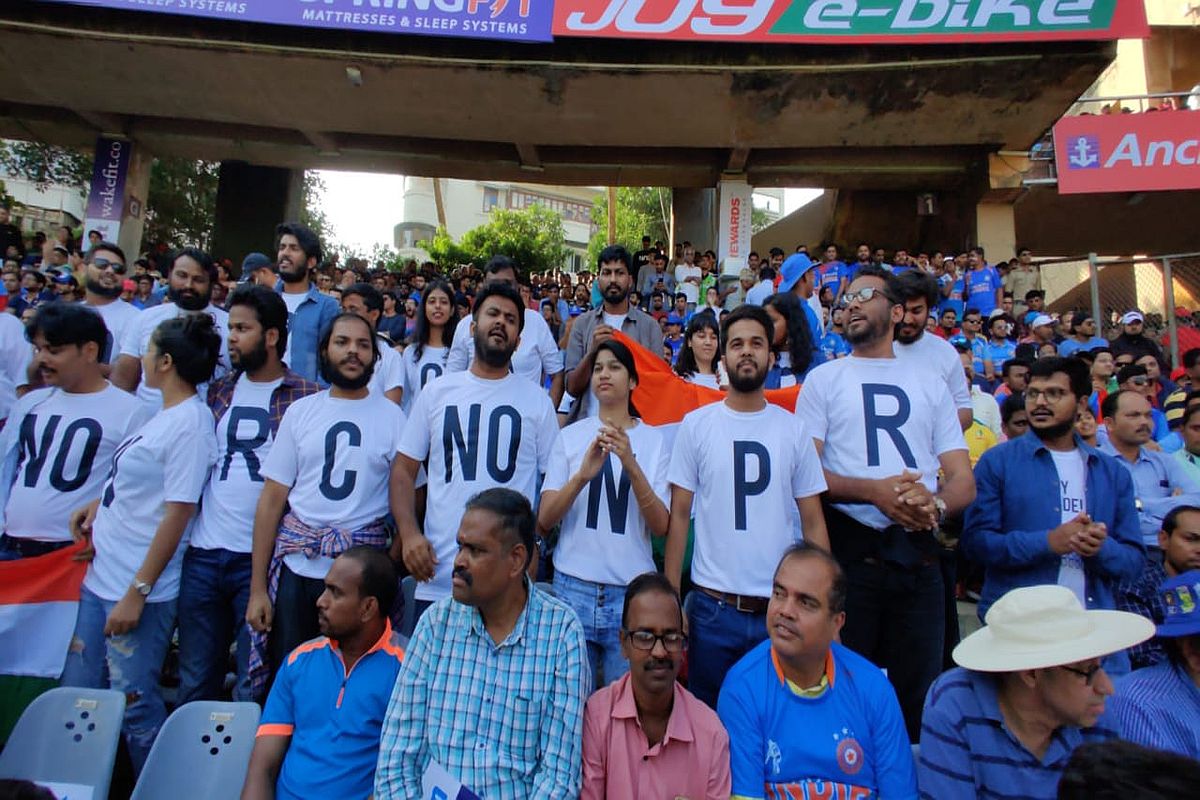 Anti-CAA protest enters sporting arena, fans oppose law during India-Australia ODI at Wankhede Stadium