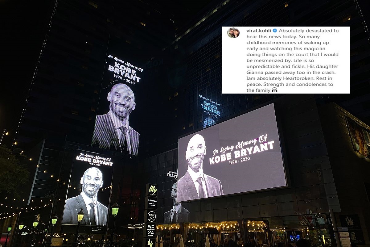 Heartbroken Cricket fraternity offers condolences to Basketball legend Kobe Bryant