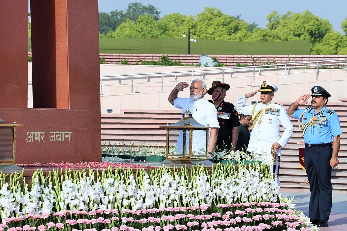 In a first, PM Modi pays homage to fallen soldiers at National War Memorial on Republic Day