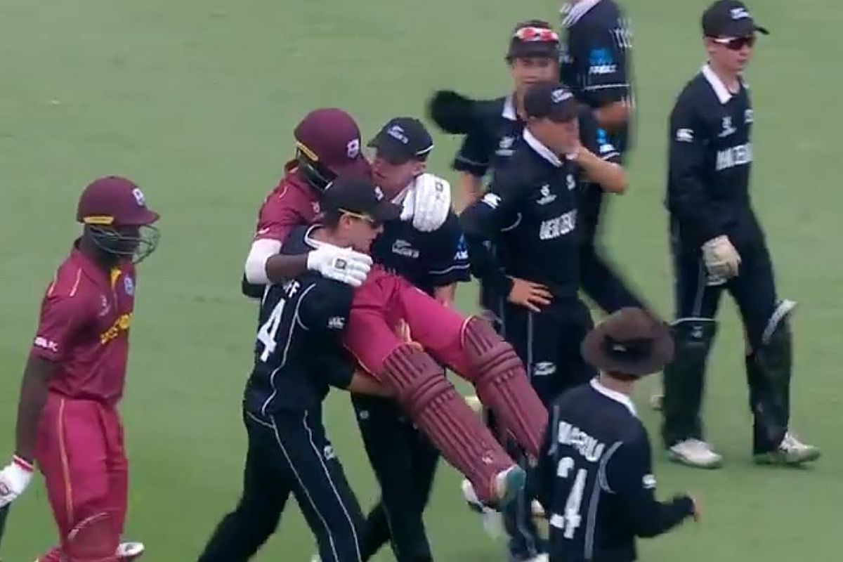 ICC U19 World Cup: New Zealand cricketers carry injured West Indies batsman off field