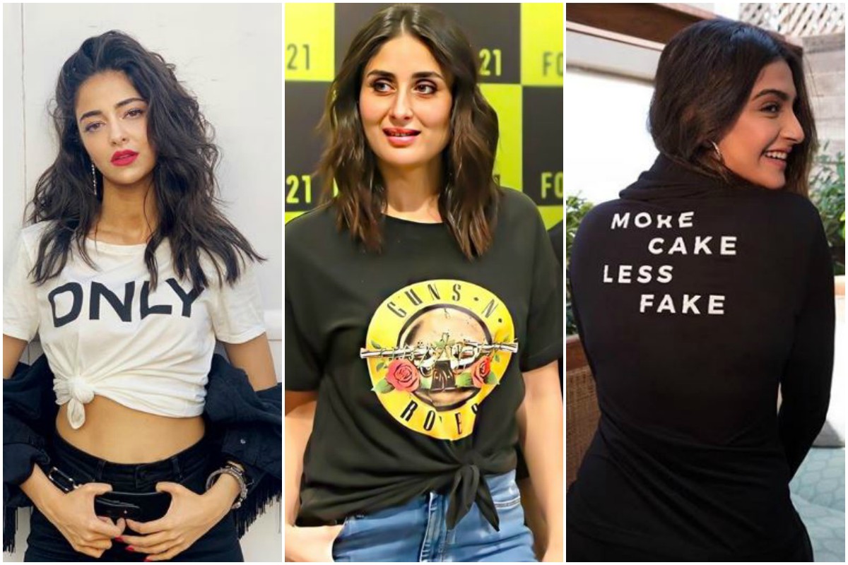 Keep it simple yet sassy with slogan tops