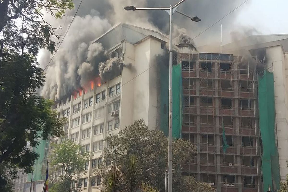 Massive fire breaks out at GST Bhavan in Mumbai, none injured