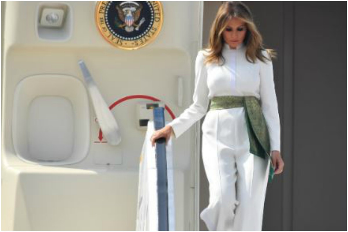 Melania Trump looks dazzling in white jumpsuit on first India visit