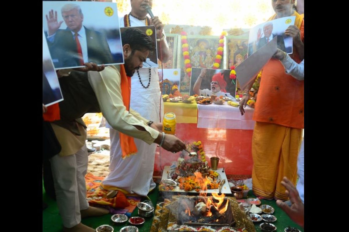 Hindu Sena organises ‘Vishwa Shanti Yagya’ on Donald Trump’s visit