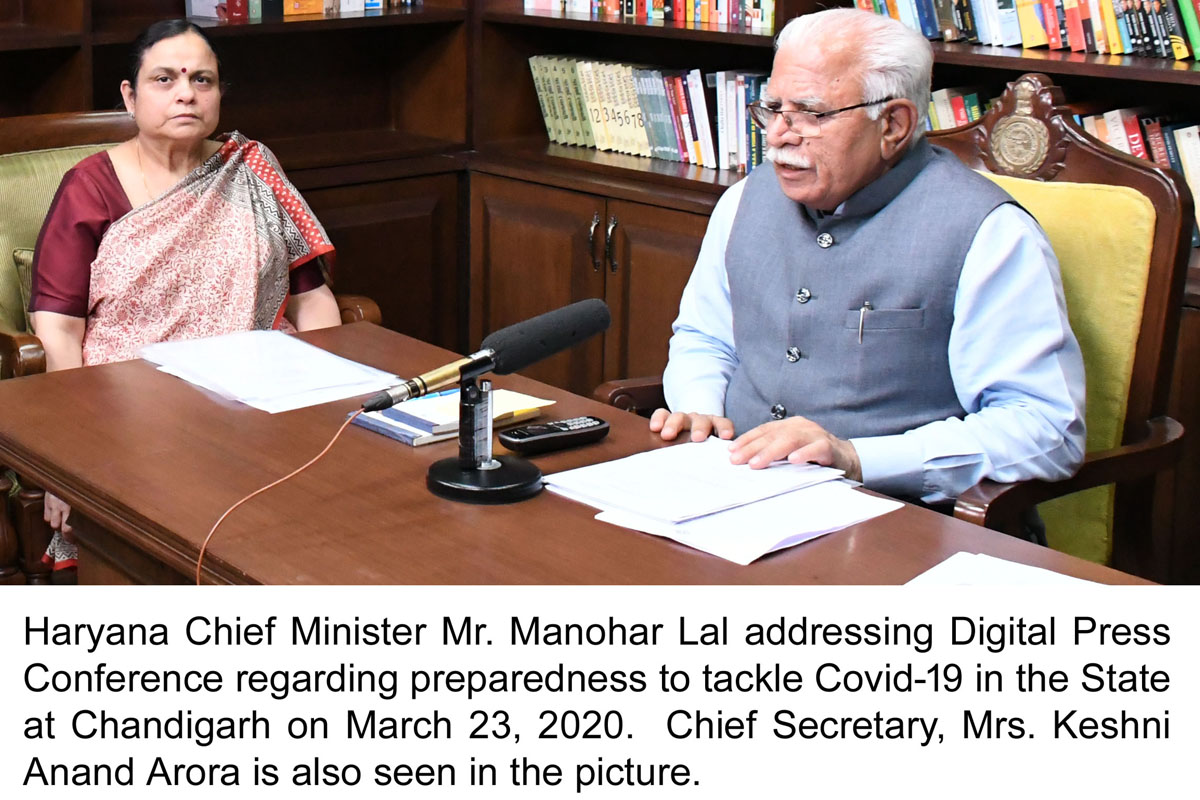 Coronavirus, Haryana, Chandigarh, Lockdown, Manohar Lal Khattar