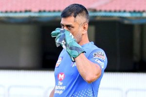 SEE | MS Dhoni dons wicketkeeping gloves again in CSK practice session