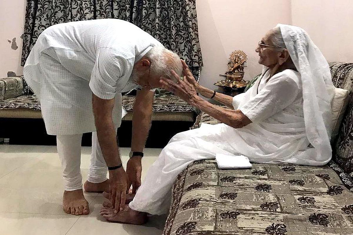 PM Modi’s mother Heeraben donates Rs 25,000 from her savings to PM-CARES fund
