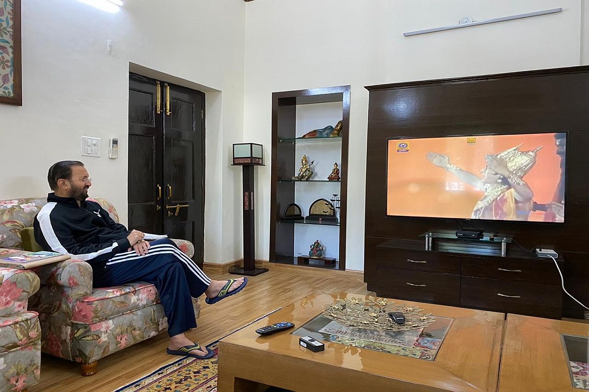 Ramayan re-telecast: I&B Minister Prakash Javadekar watches epic mythological series amid lockdown