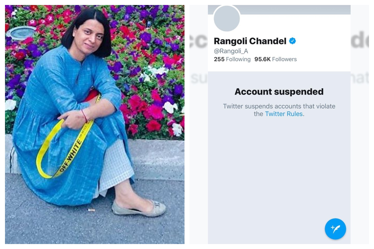 Rangoli Chandel’s twitter handle suspended over controversial post