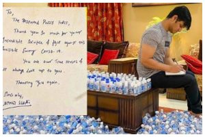 COVID-19: Tollywood actor Nikhil Siddhartha donates sanitisers to cops