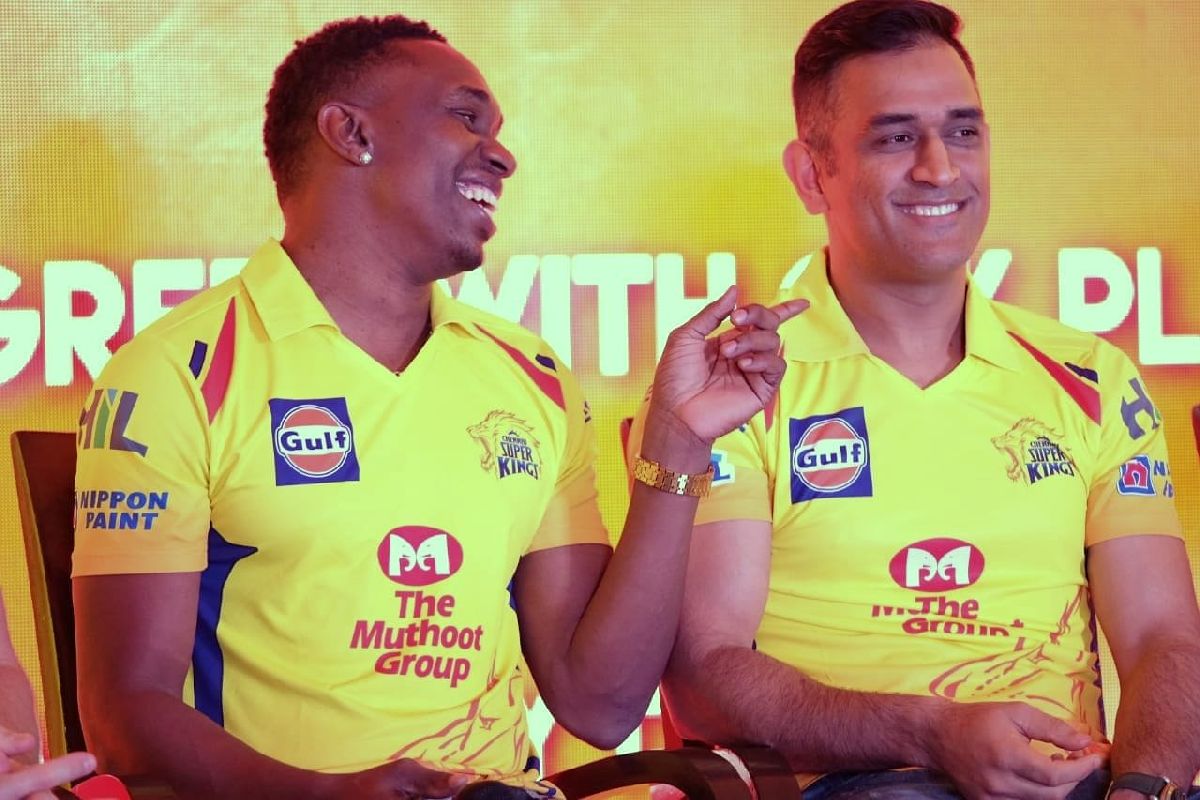 Dwayne Bravo and MS Dhoni