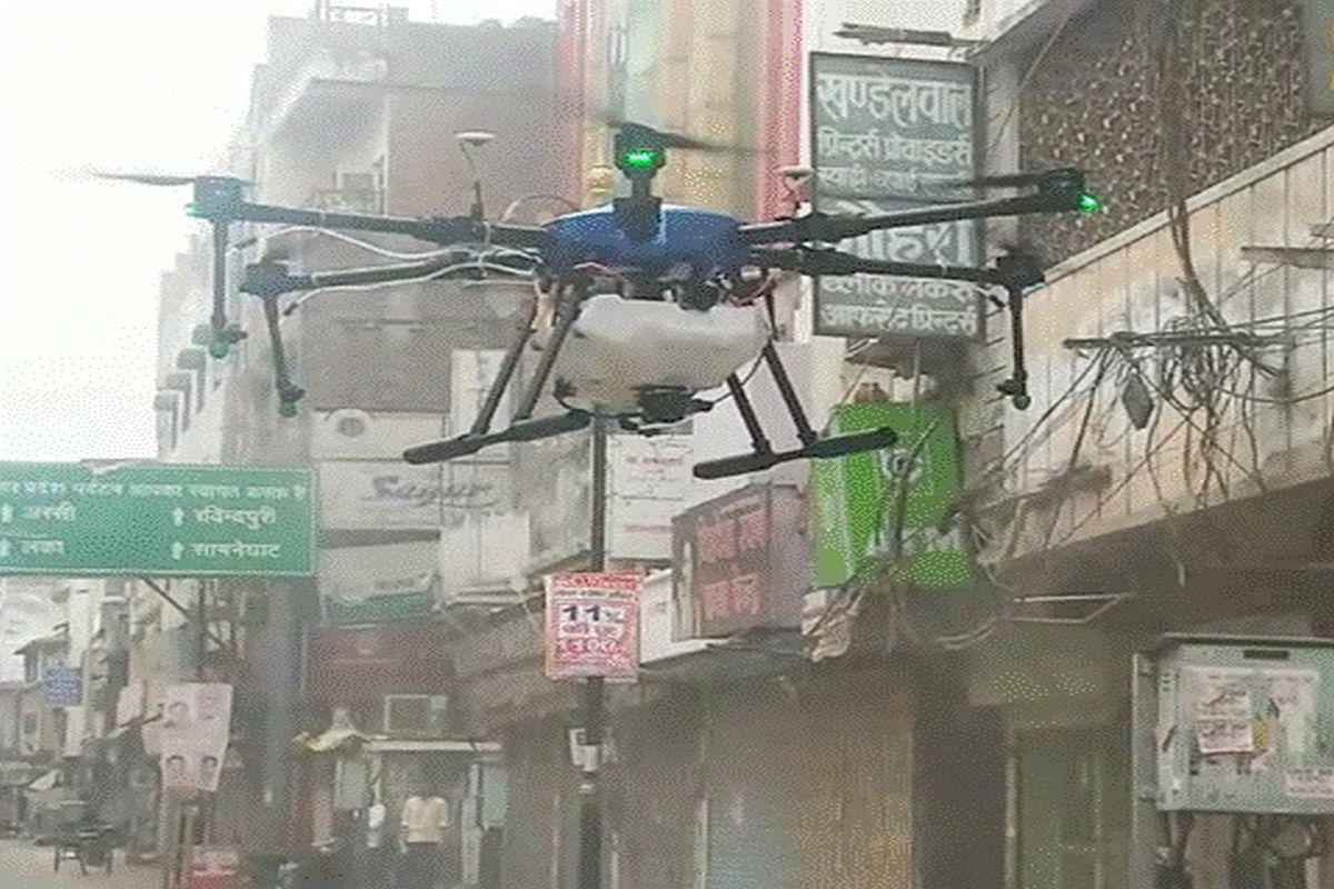 COVID-19 disinfection through specially designed drone in Varanasi