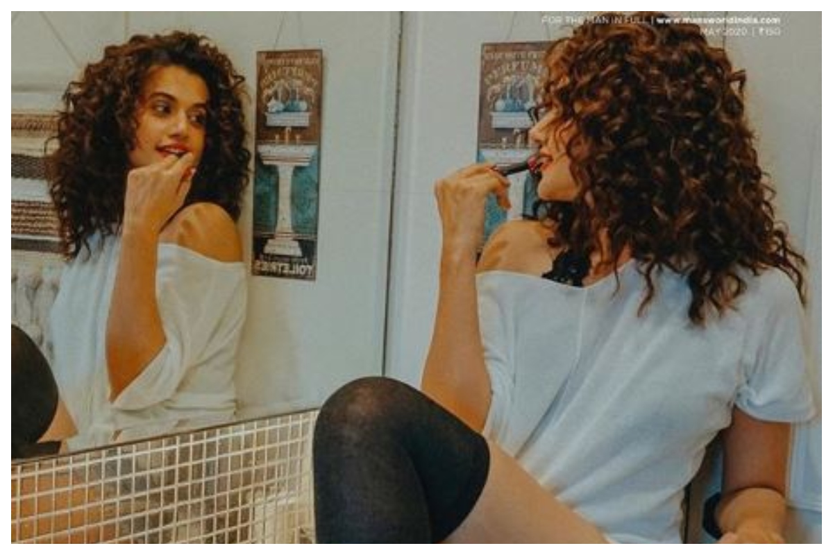 Lockdown diaries: Taapsee Pannu shoots for magazine cover in her washroom