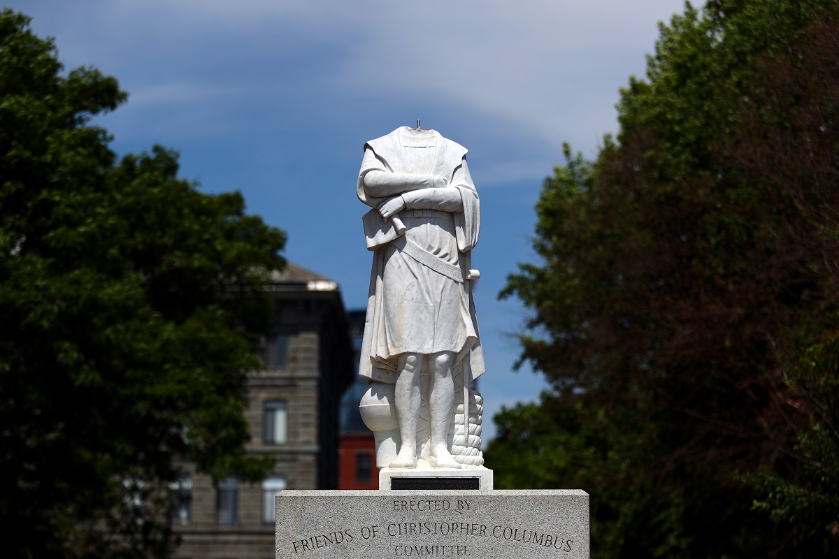 Christopher Columbus statue beheaded in Boston amid anti-racism protests