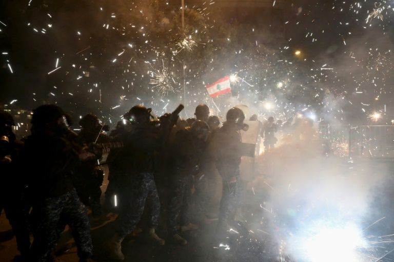 11 injured as anti-govt protests turn violent in Lebanon