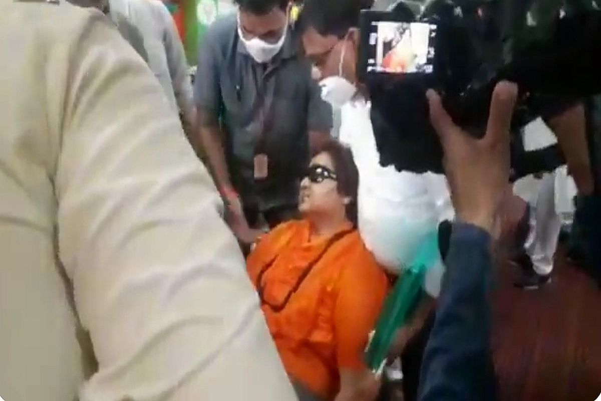 BJP MP Sadhvi Pragya faints at an event in Bhopal, hospitalised