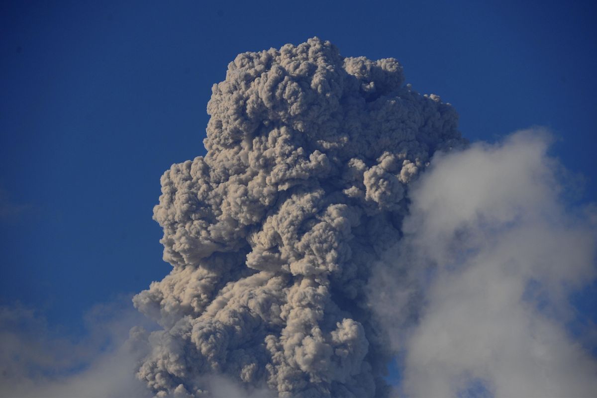 Indonesia’s Ibu volcano erupts