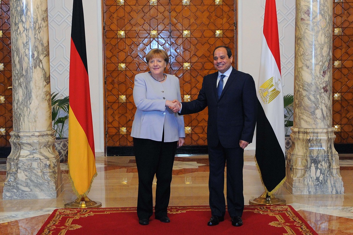 Egypt President Fattah al Sisi, Angela Merkel discuss recent developments in Libya